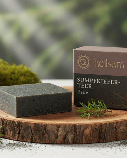 heilsam Sumpfkieferteer Seife – handmade & vegan - 100gr